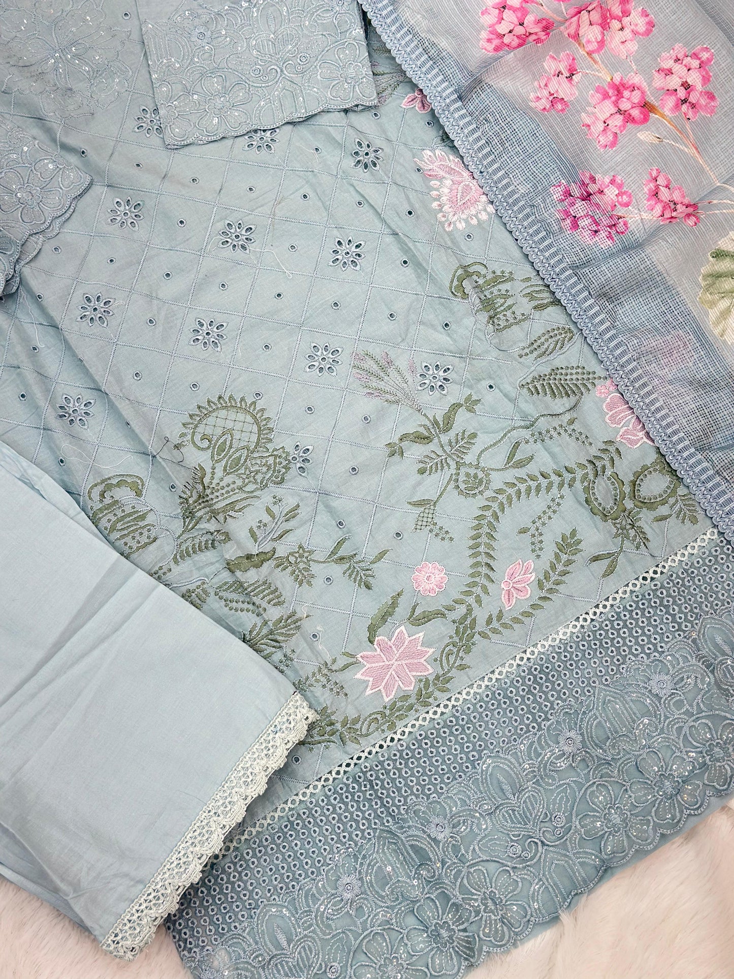 762 Readymade Pakistani Chikankari Suit