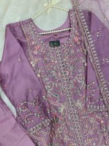 1434 Heavy Pakistani Partywear - Dusty Purple