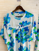1211 Korean Bow Night Wear - Floral