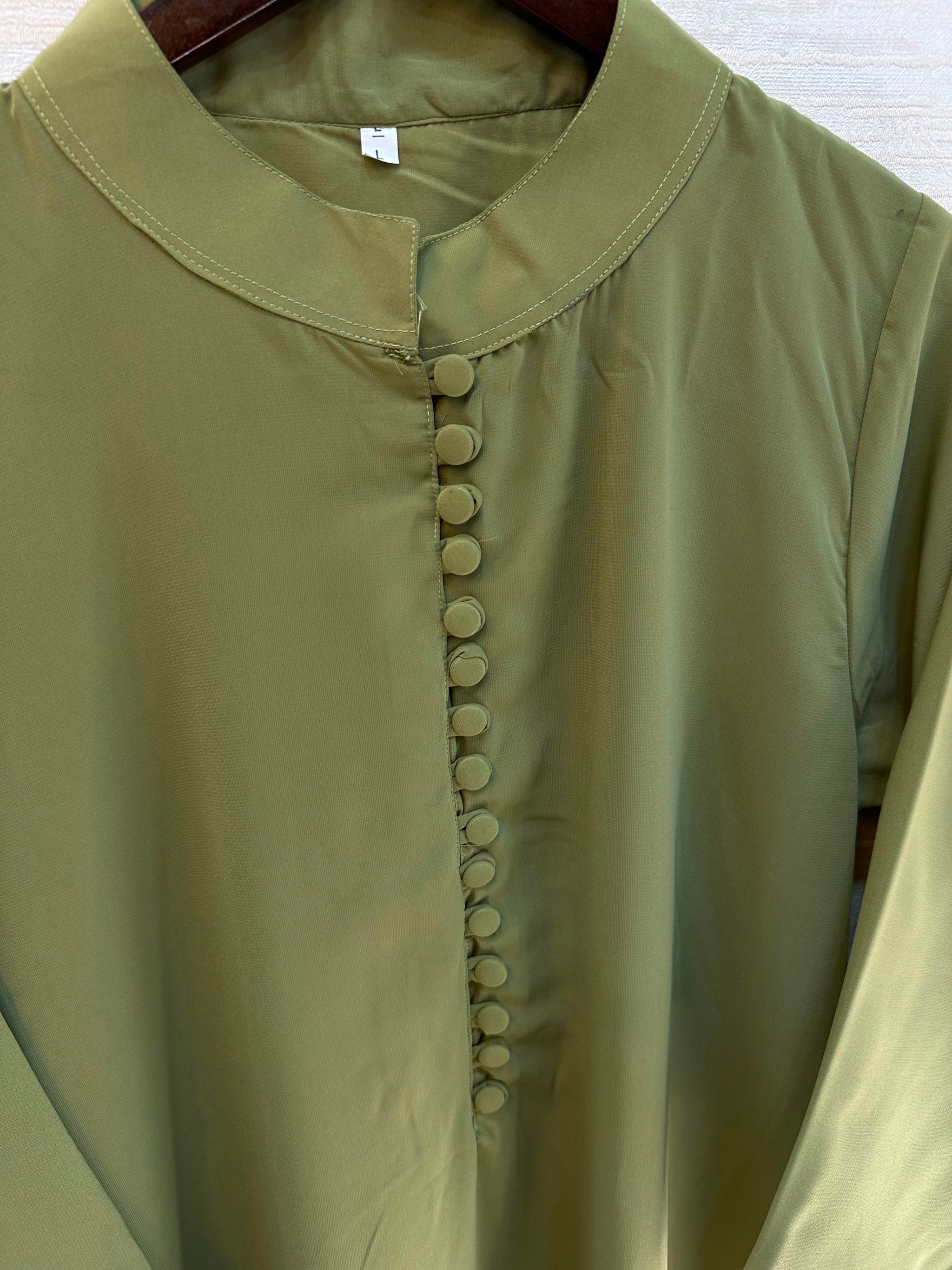 1062 Modest Mandarin Coord Set - Green