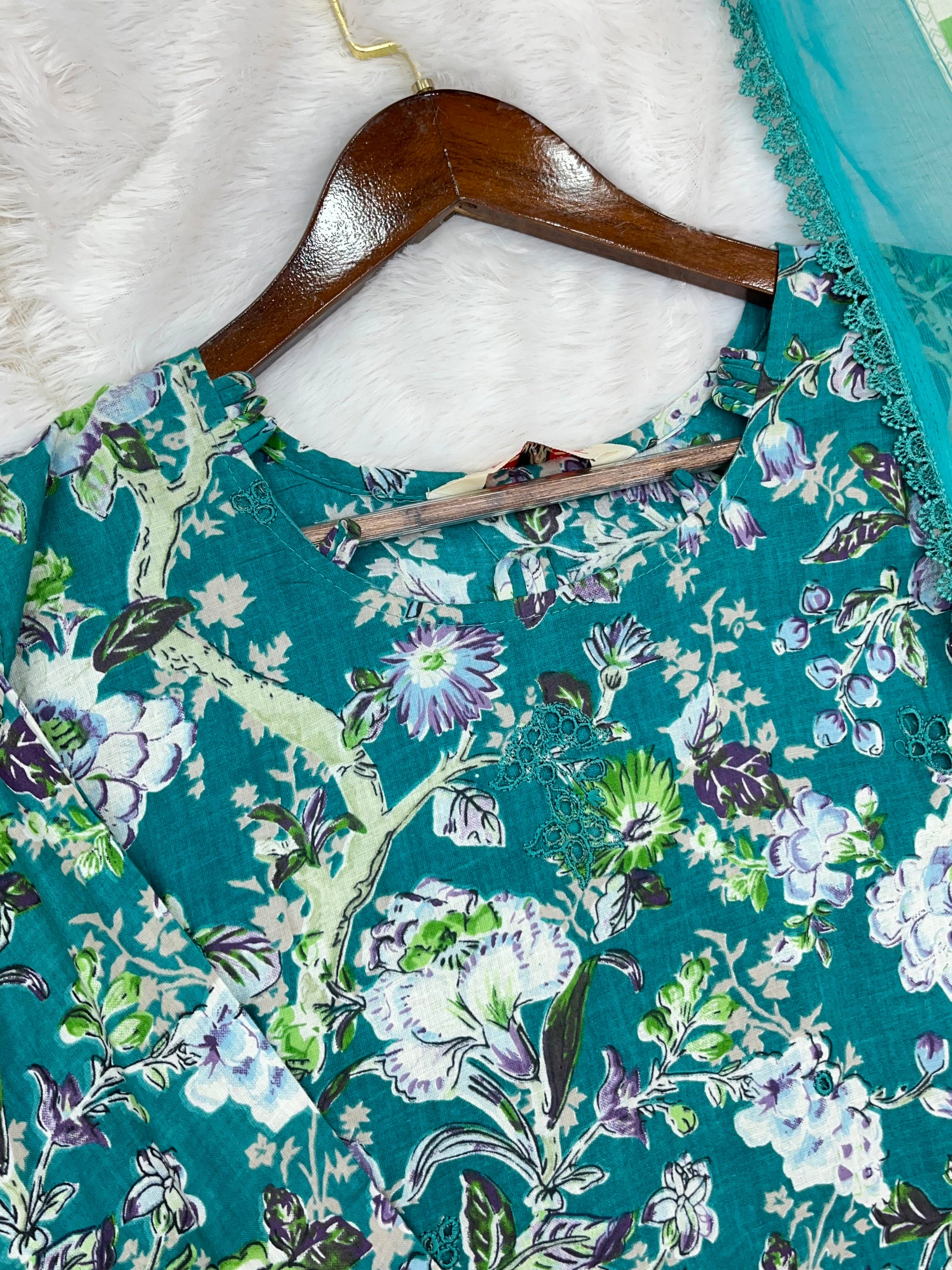 1337 Pakistani Lawn Suit - Purple