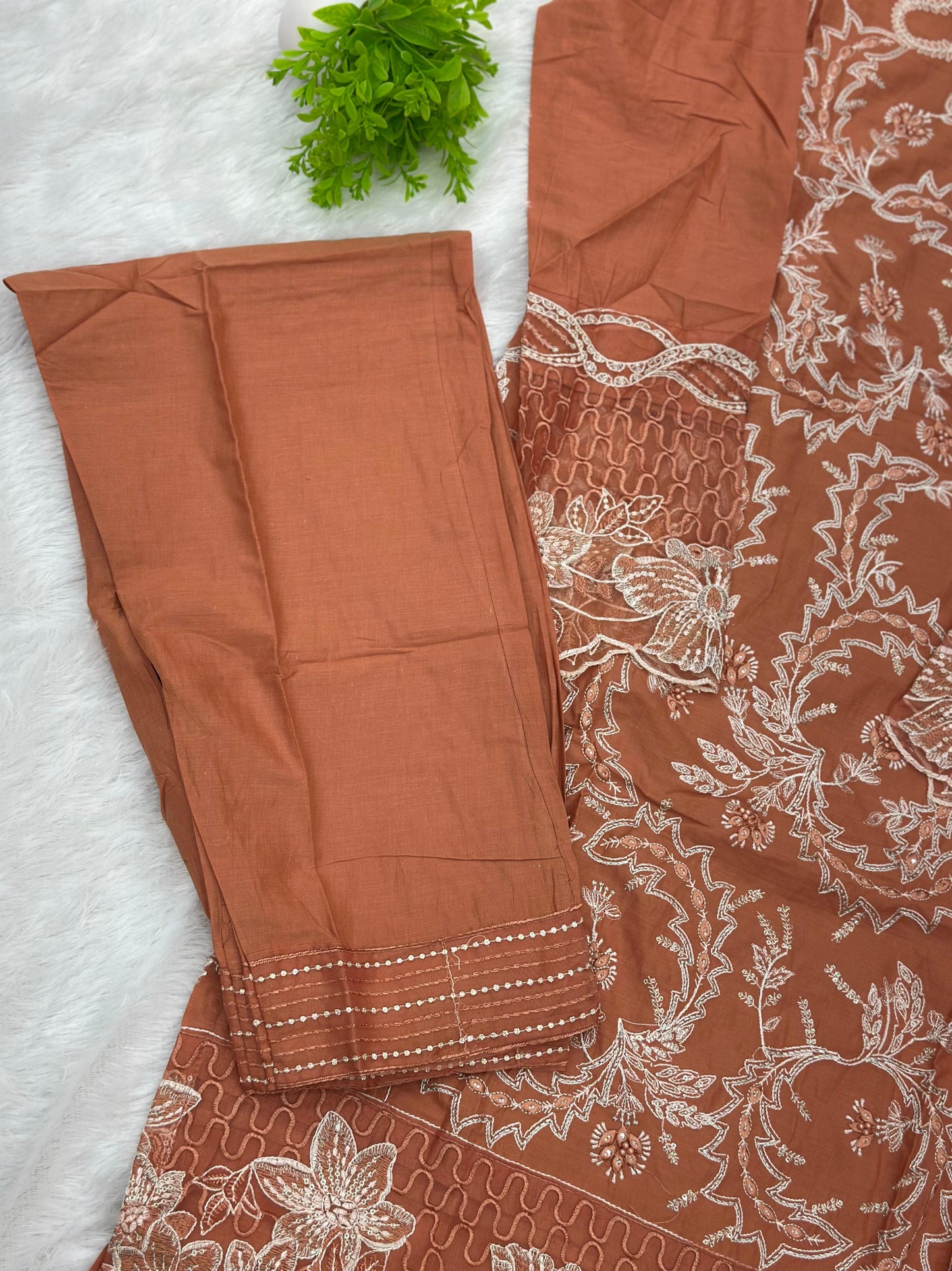 754 Elan Readymade Pakistani Heavy Embroidered Lawn