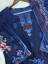 1450 Pakistani Embroidered Suit - Plum Violet