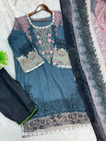 1308 Pakistani Embroidered Suit - Vandana Aarzu