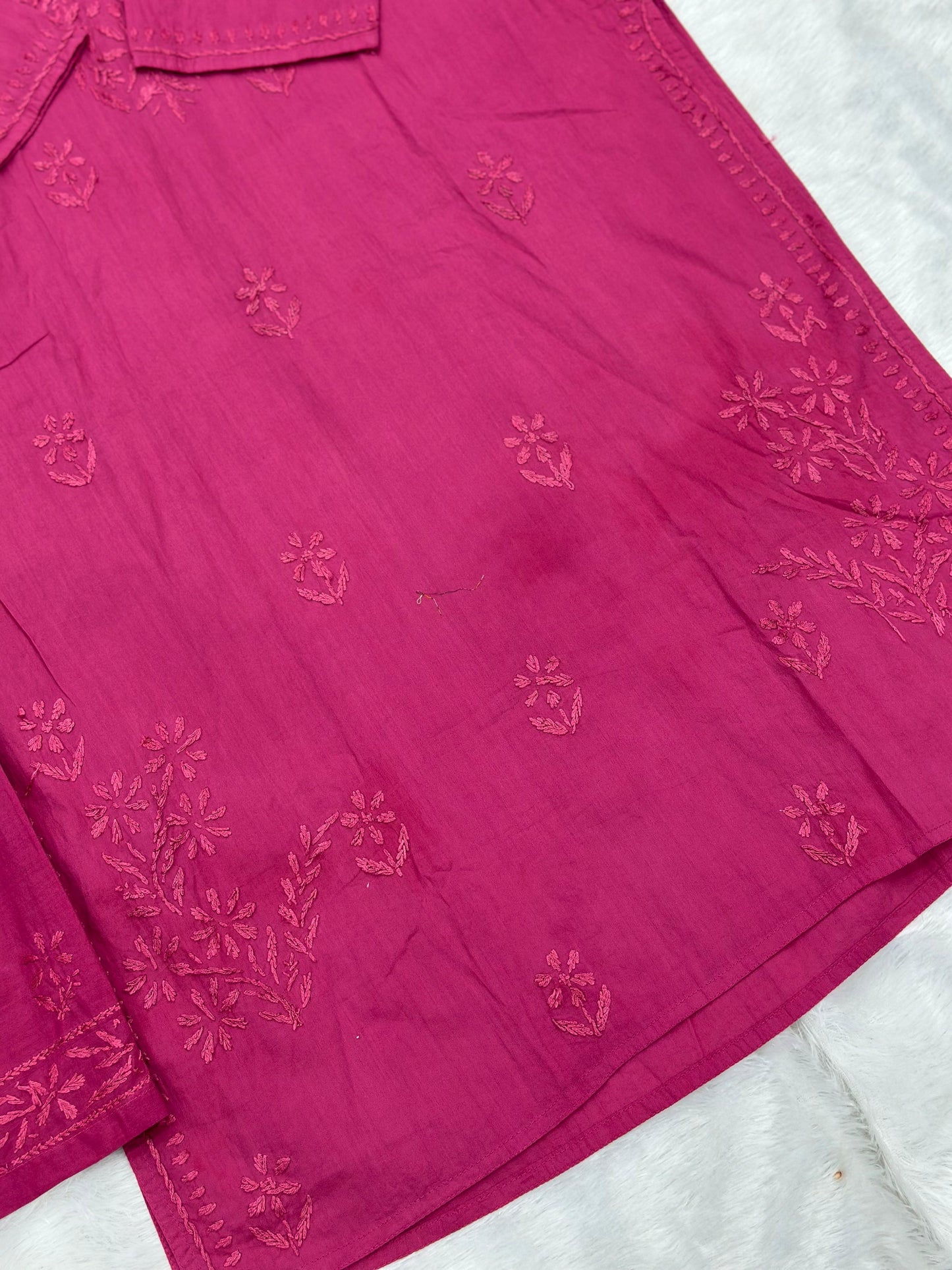 693 Lucknowi Palazzo Set - Magenta Pink