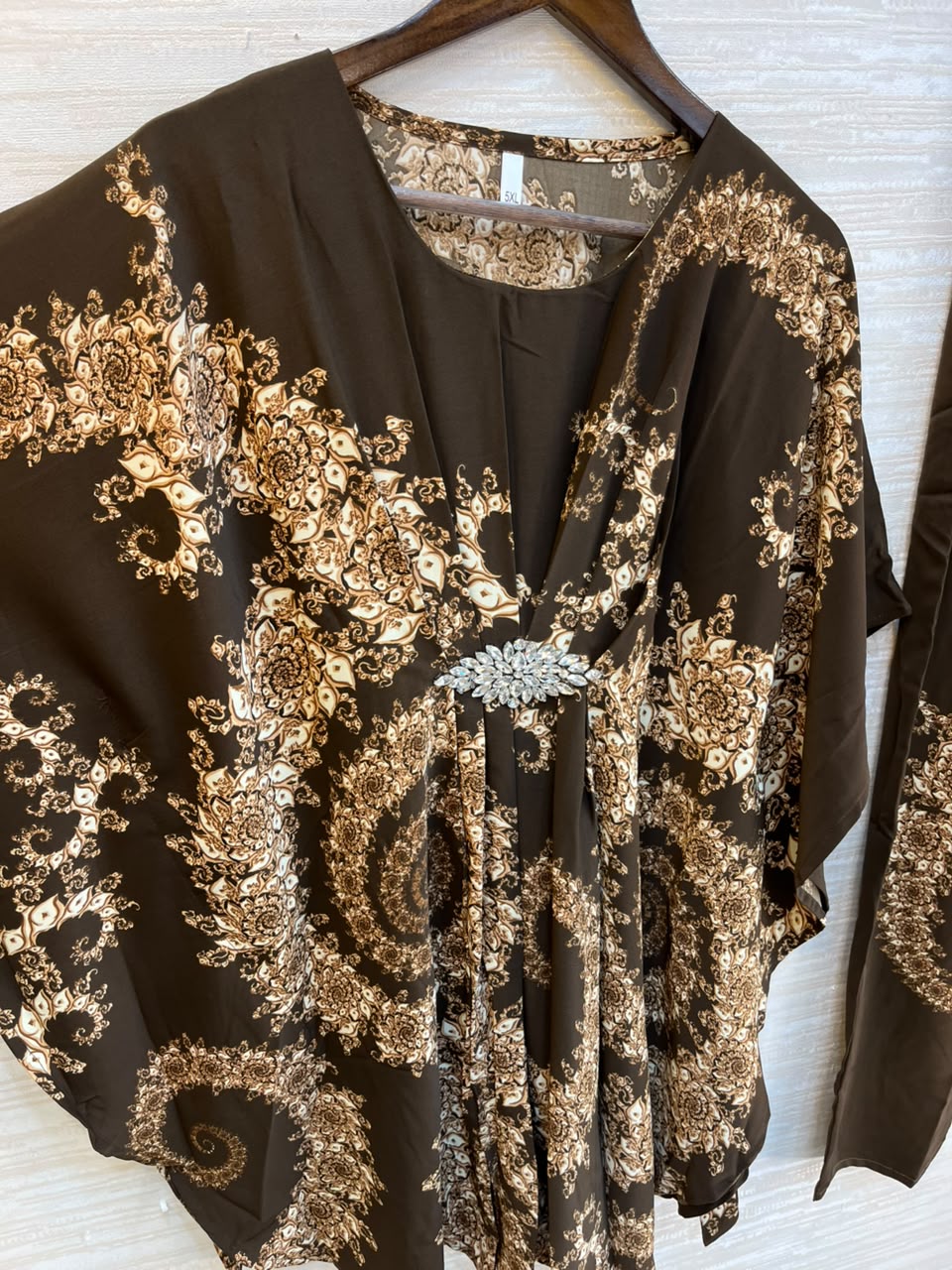 1201 Kaftan Coord Set - Dark Chocolate