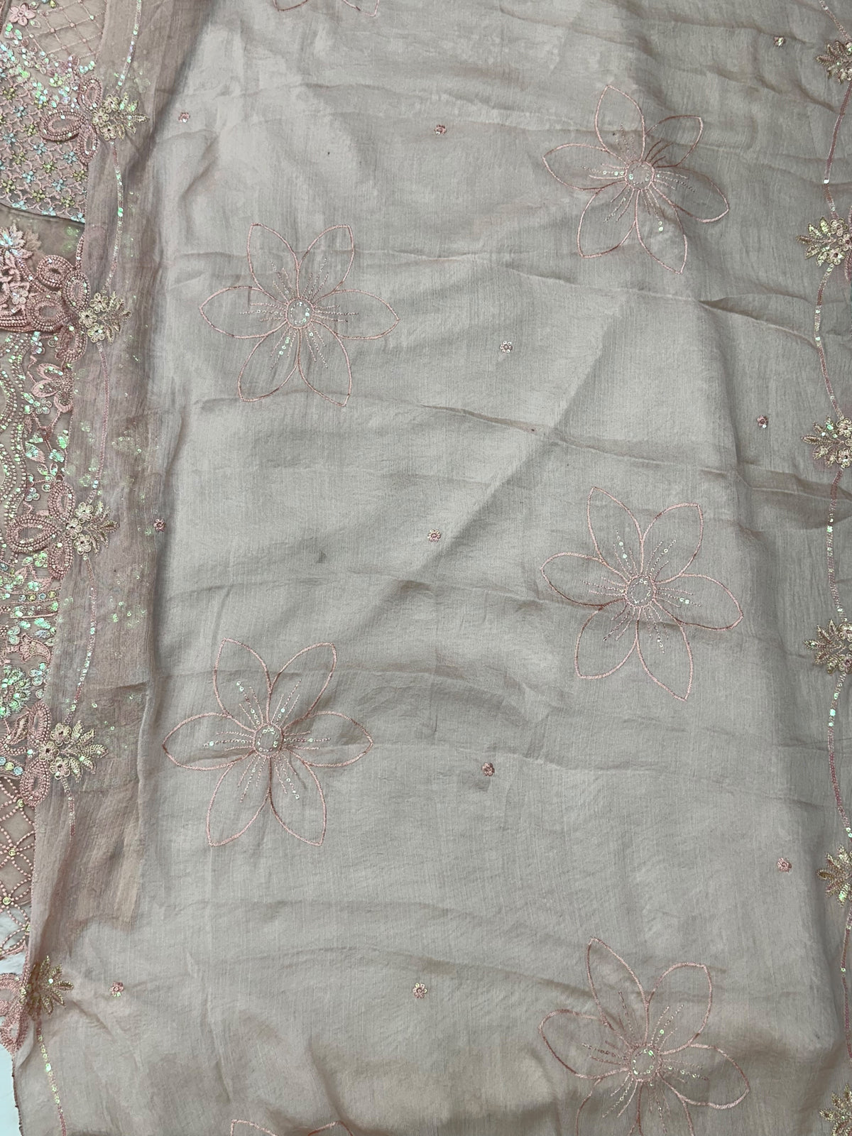 1433 Heavy Pakistani Partywear -  Nude Pink