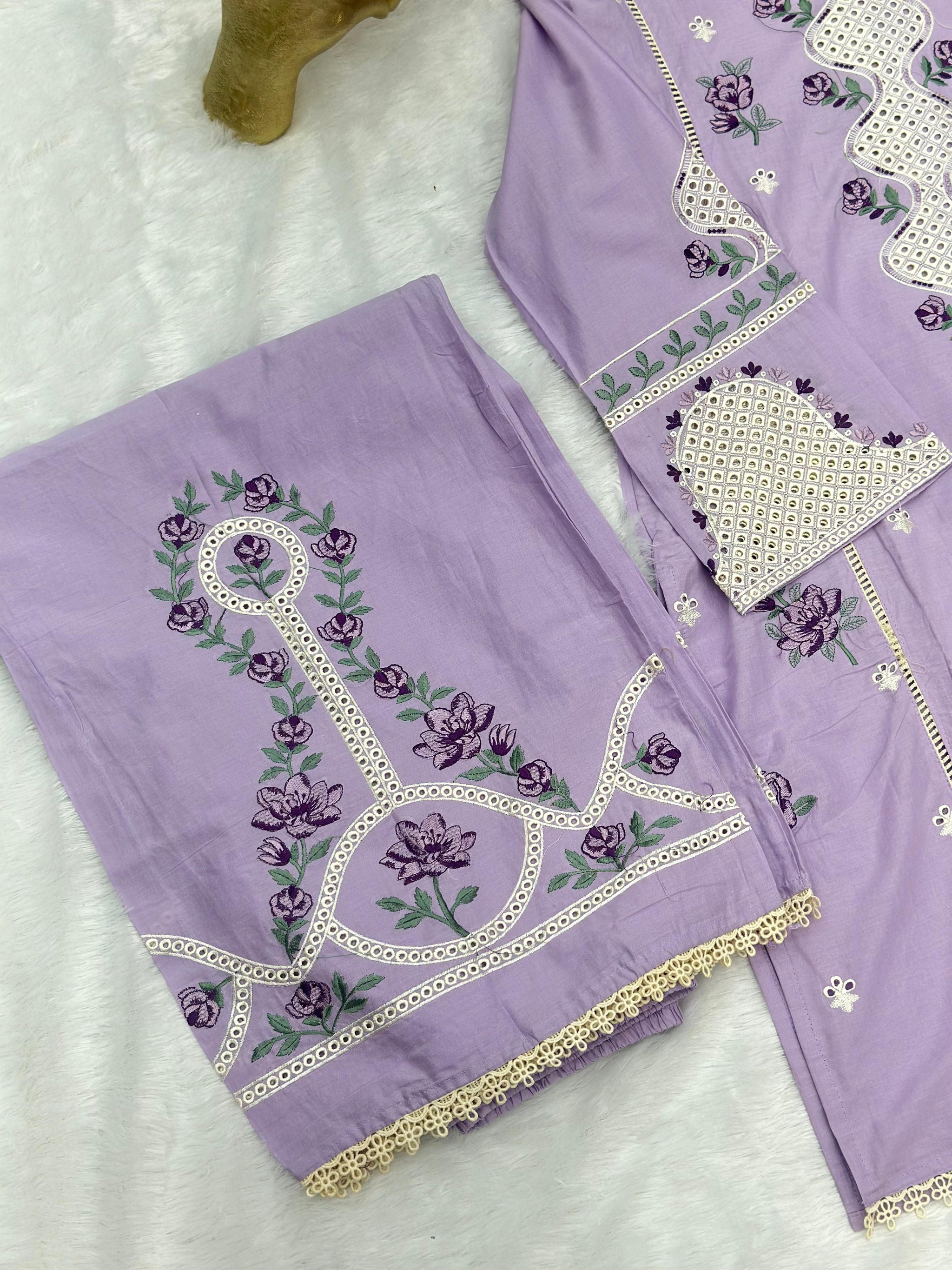 657 Premium Pakistani Lawn Cordset Set
