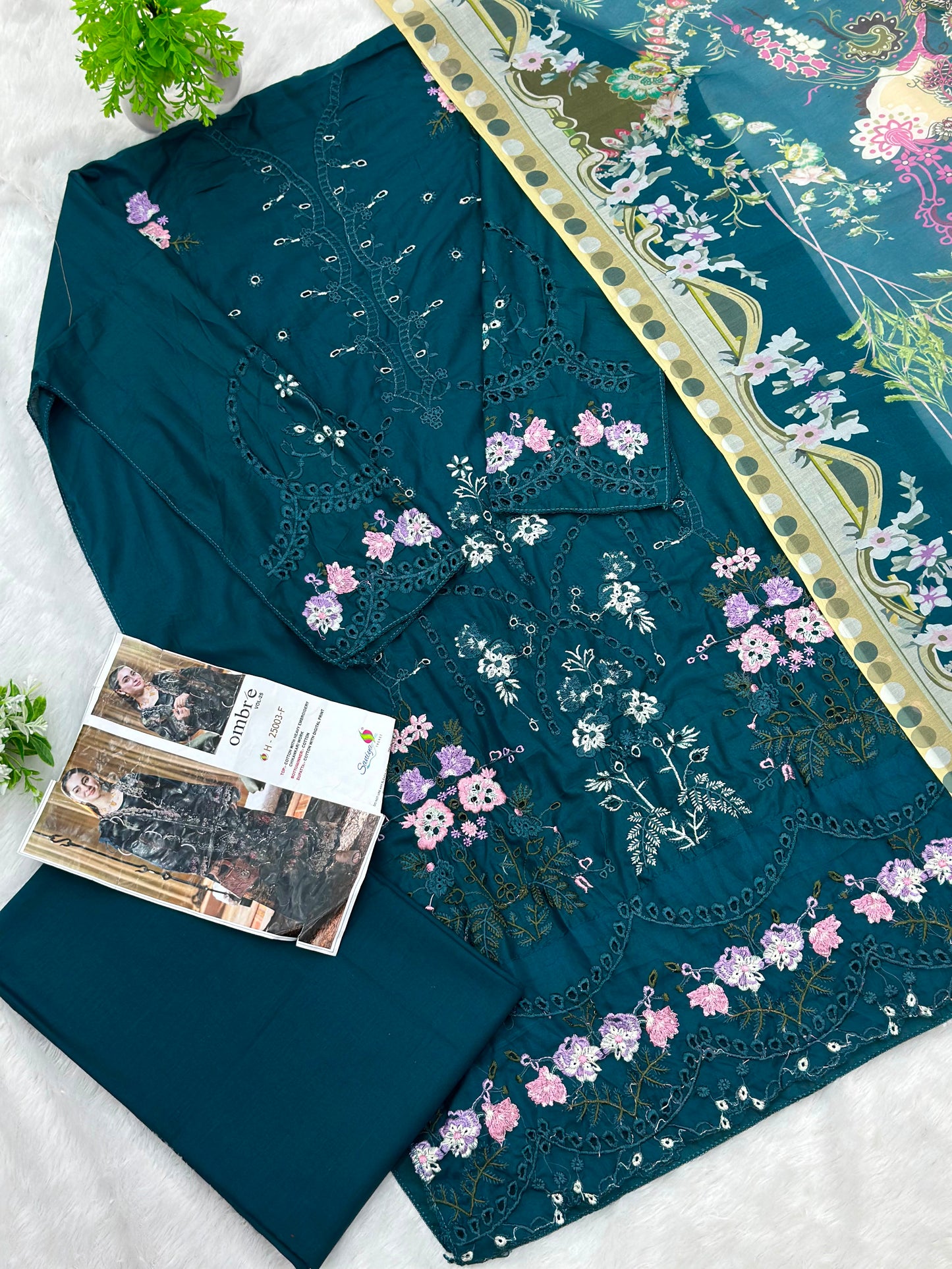 989 Unstitched Ombré Lawn Suit