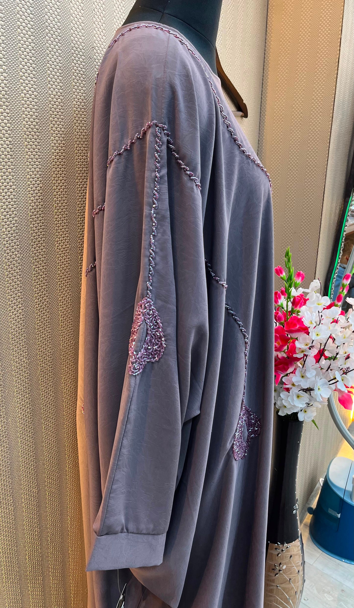 1119 The Premium Abaya - Slate Gray