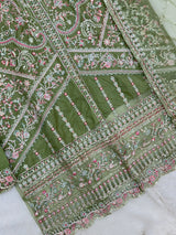 1434 Heavy Pakistani Partywear - Fawn Brown