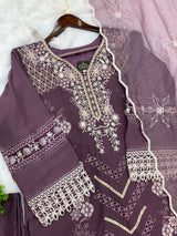 1145 Premium Pakistani Partywear - Dusty Lavender