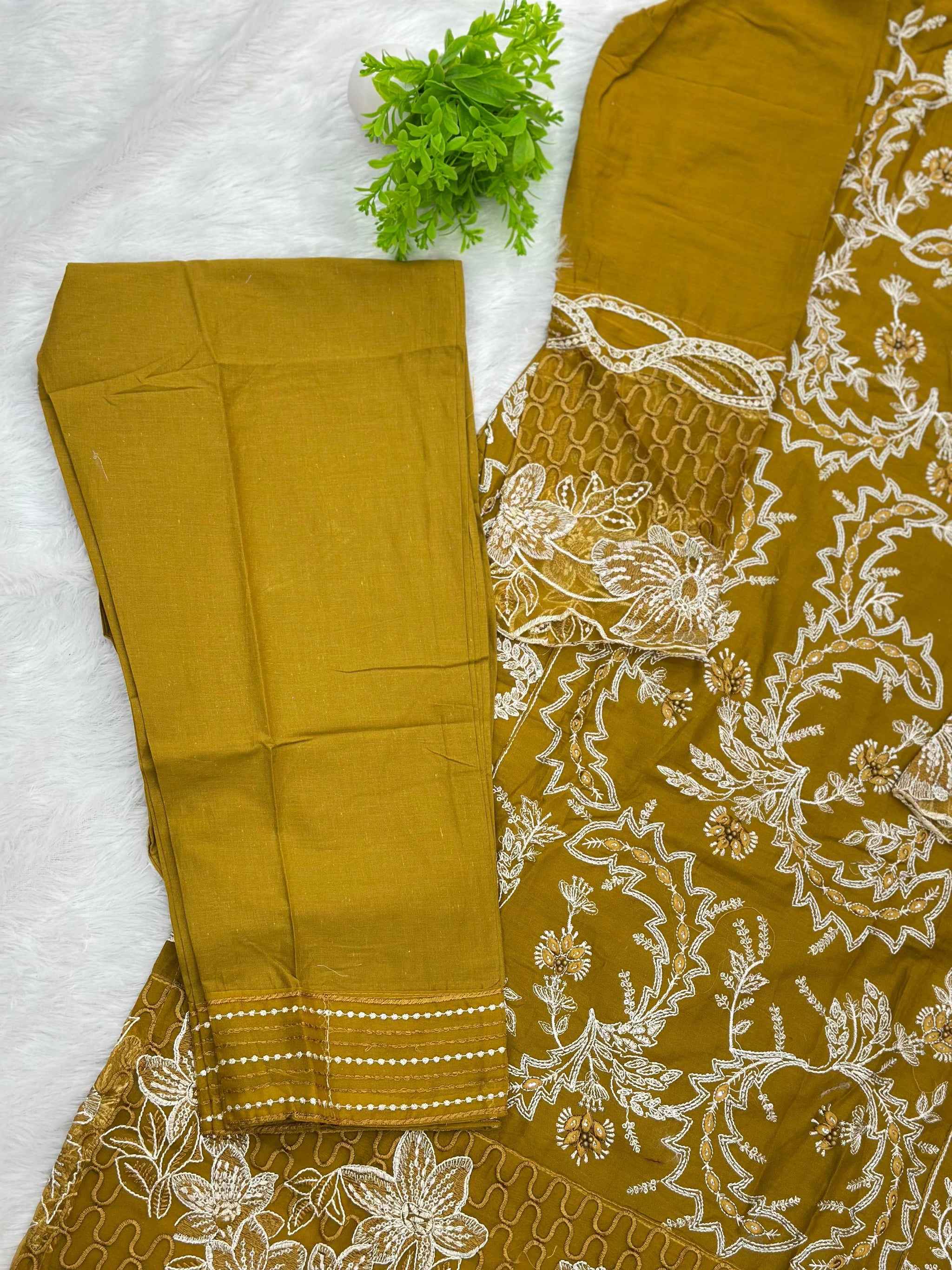 755 Elan Readymade Pakistani Heavy Embroidered Lawn