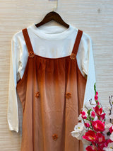 1015 Floral Flare Coord Set - Rust