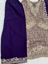 1423 Banarasi Readymade Suit - Royal Purple