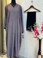 1116 The Premium Abaya - Taupe Gray