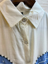 1190 Butterfly Linen Coord-Set - Cream