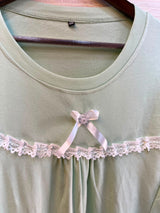 1211 Korean Bow Night Wear - Mint