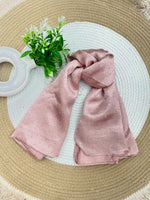 1187 Modest Satin Rhinestone Hijab - Dusty Rose