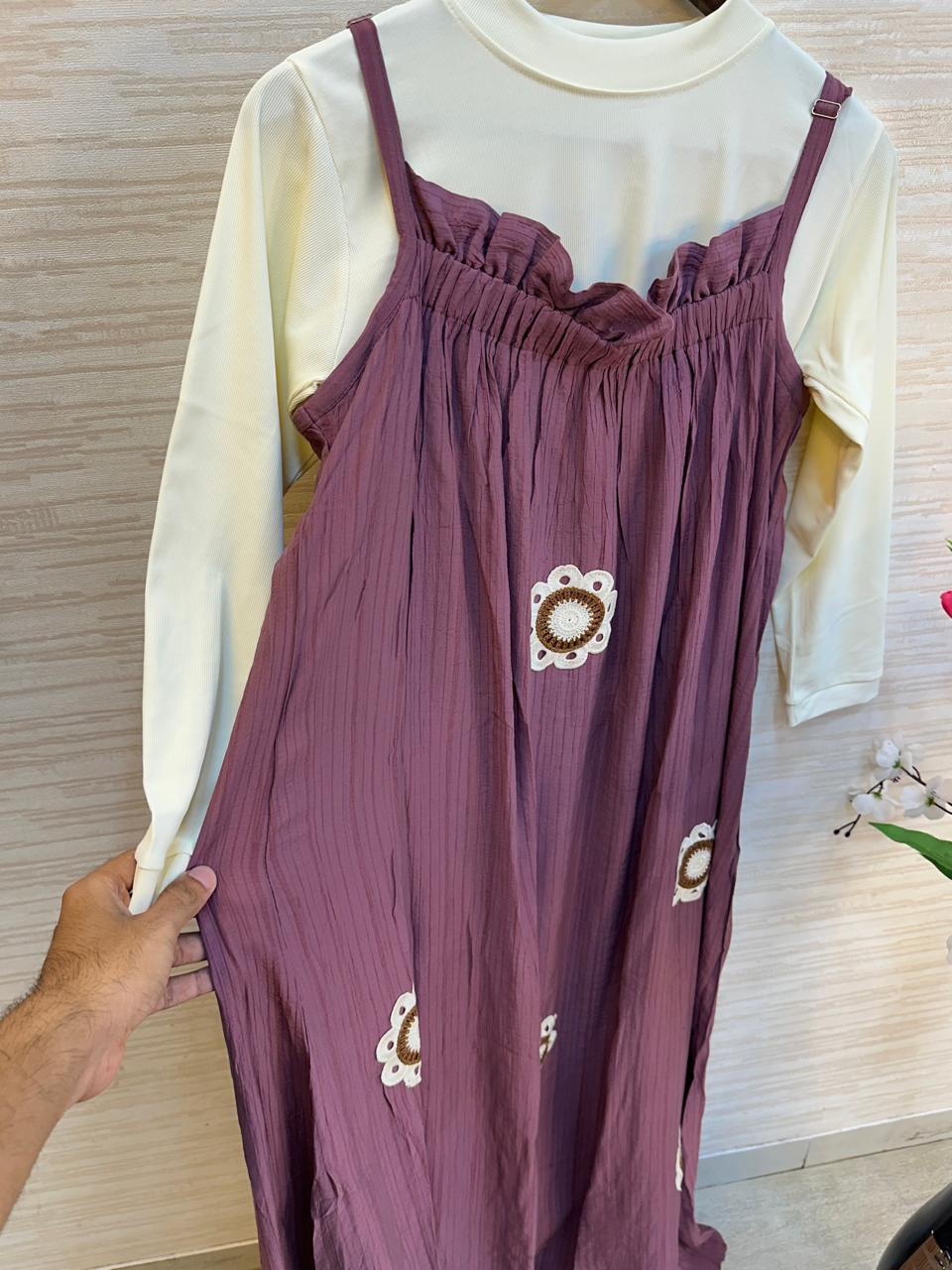 895 Floral Flare Coord Set - Purple