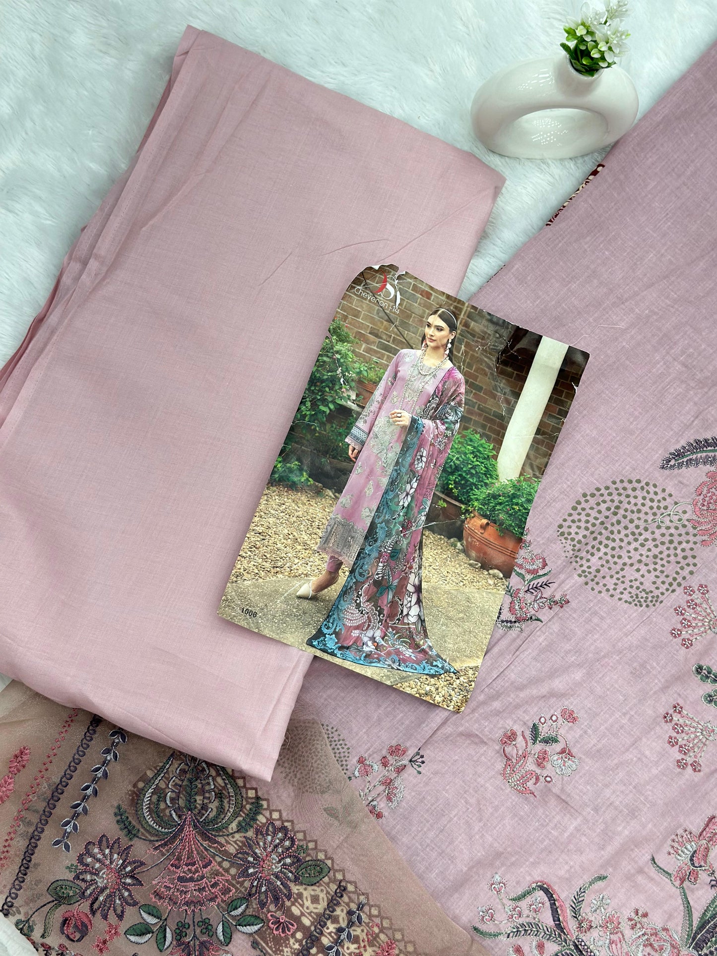967 Unstitched Pakistani Embroidered Suit