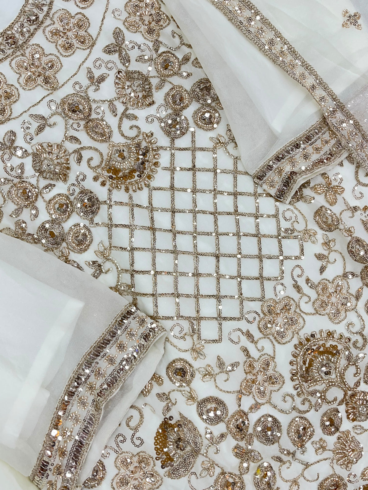 1427 Heavy Pakistani Partywear - White
