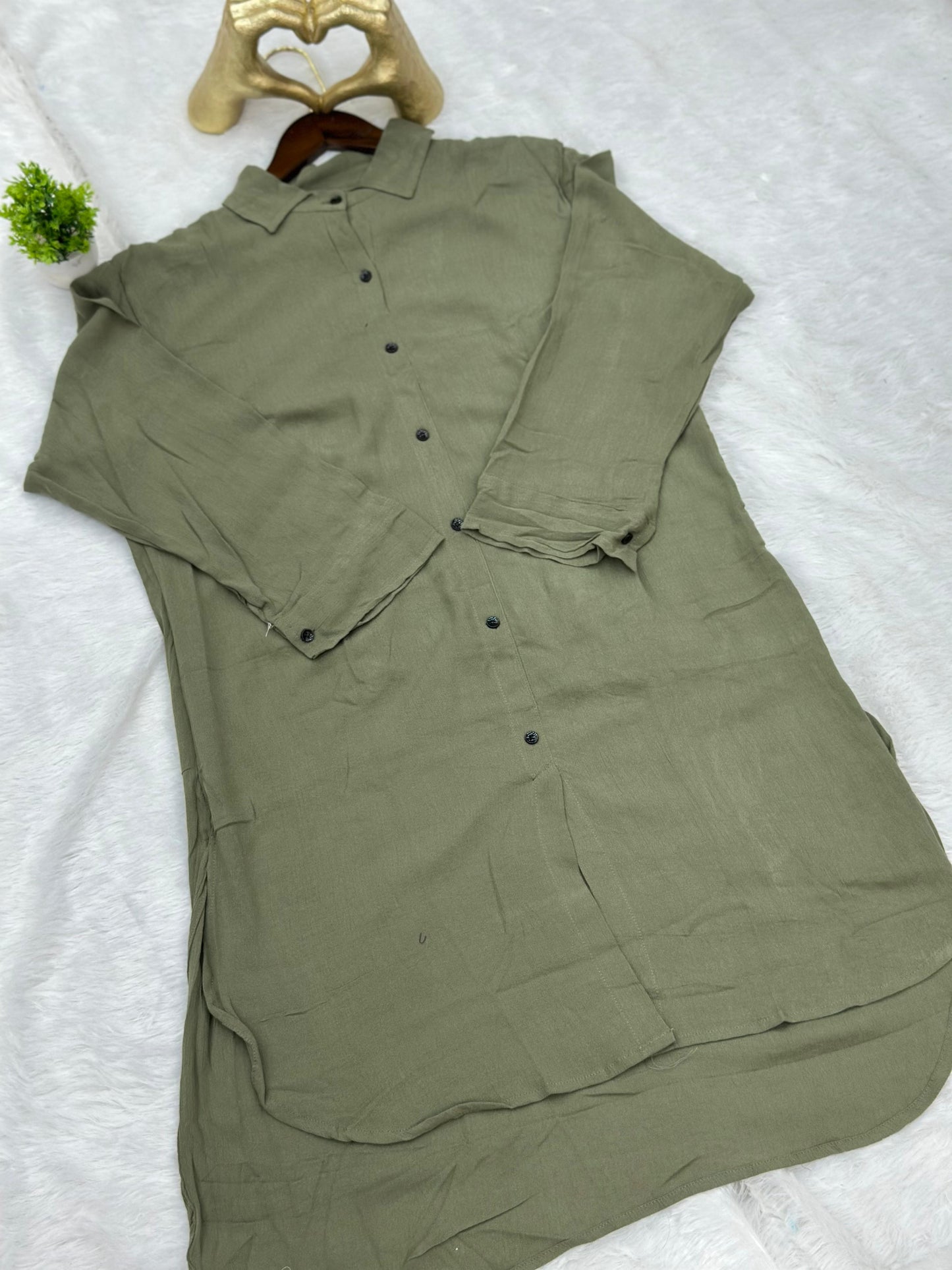 691 Casual Top - Olive Green