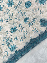 884 Unstitched OG Jade Jasmine 3pc lawn suit