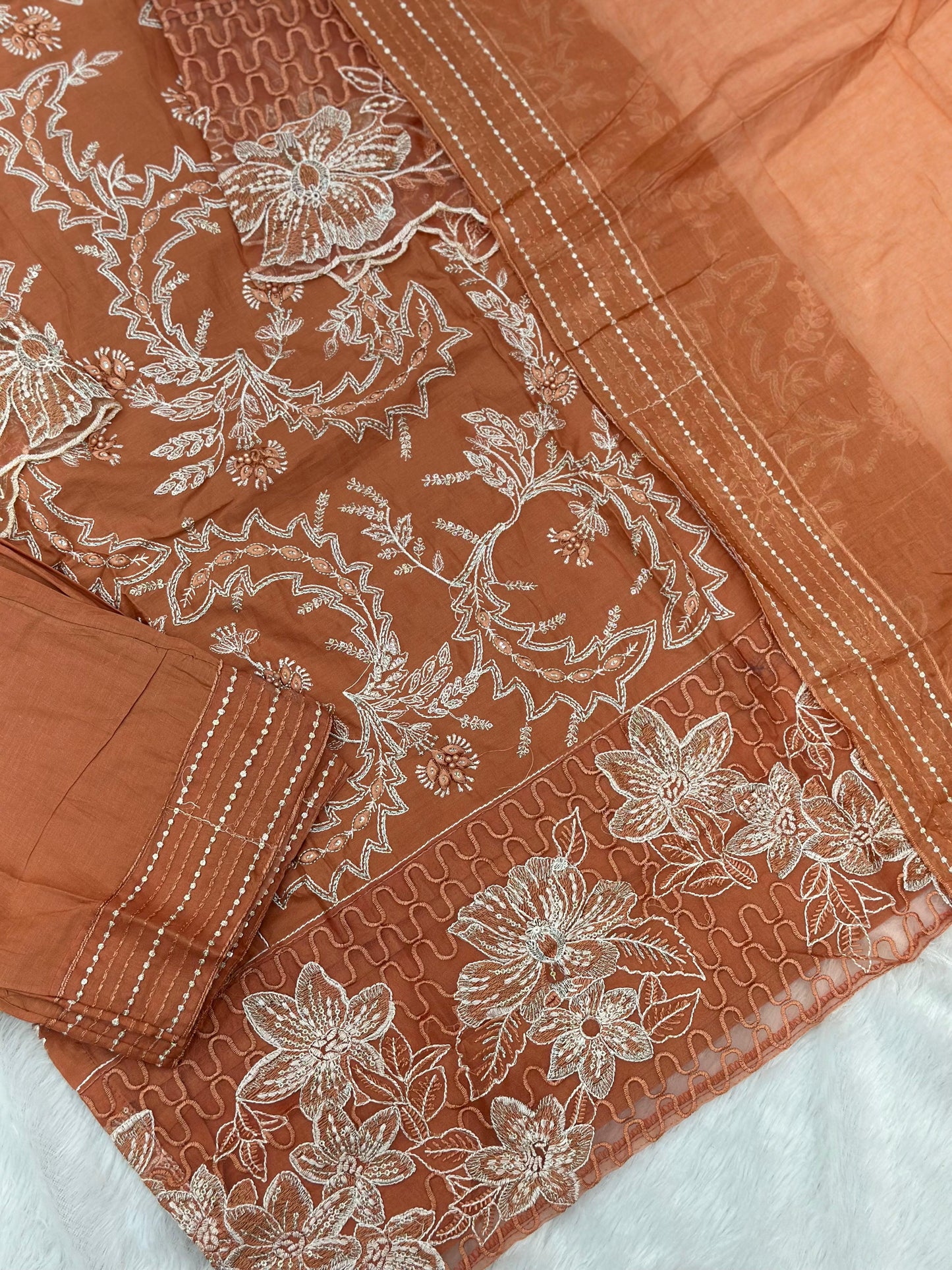 754 Elan Readymade Pakistani Heavy Embroidered Lawn