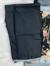 1449 Pakistani Embroidered Suit - Black