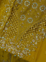 1442 Motifz Unstitched Partywear - Yellow