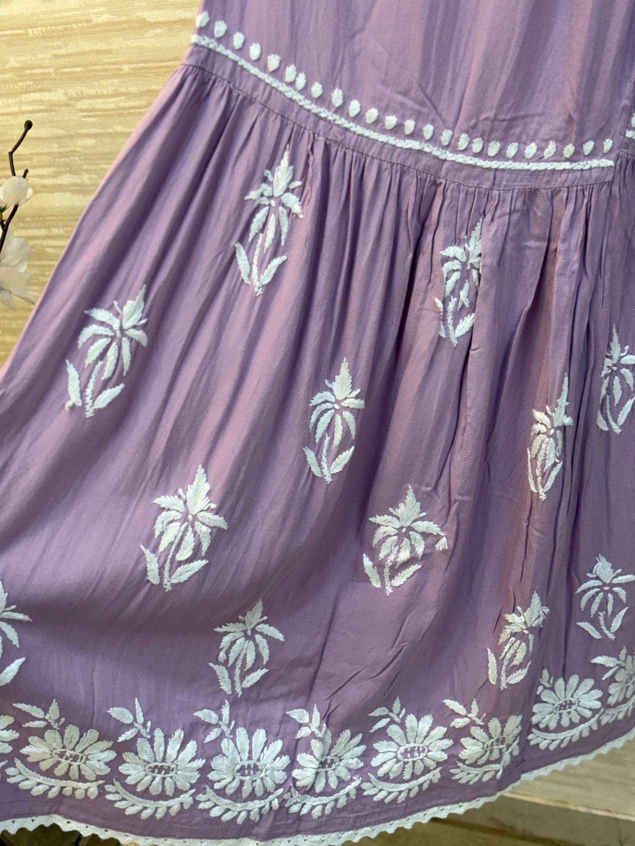 615 Lucknowi Gharara Set | Lilac
