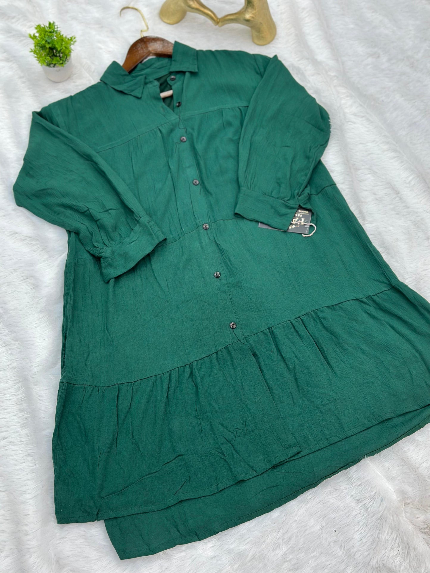 691 Casual Top - Dark Green