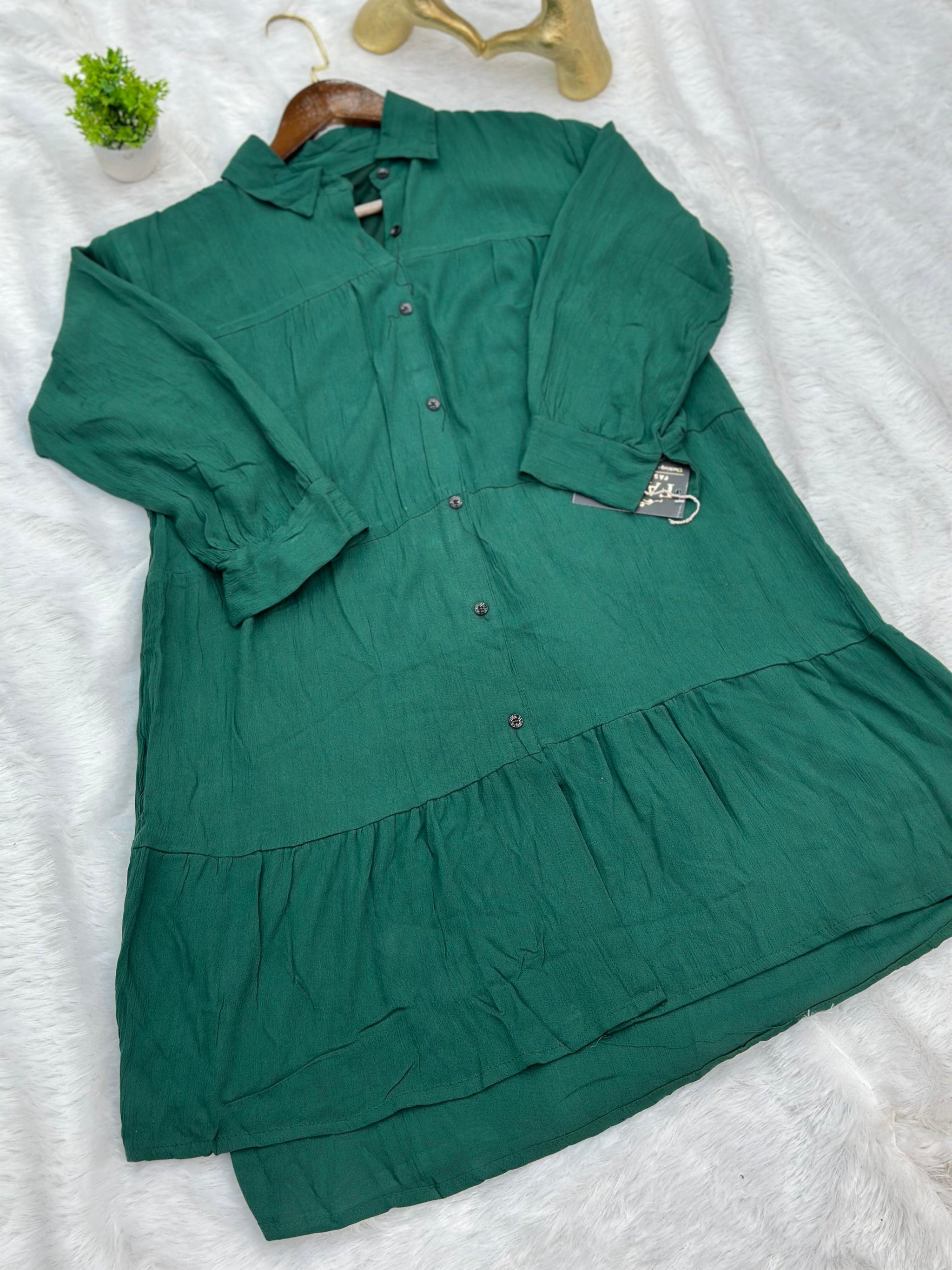 691 Casual Top - Dark Green