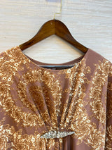 1201 Kaftan Coord Set - Mocha Brown