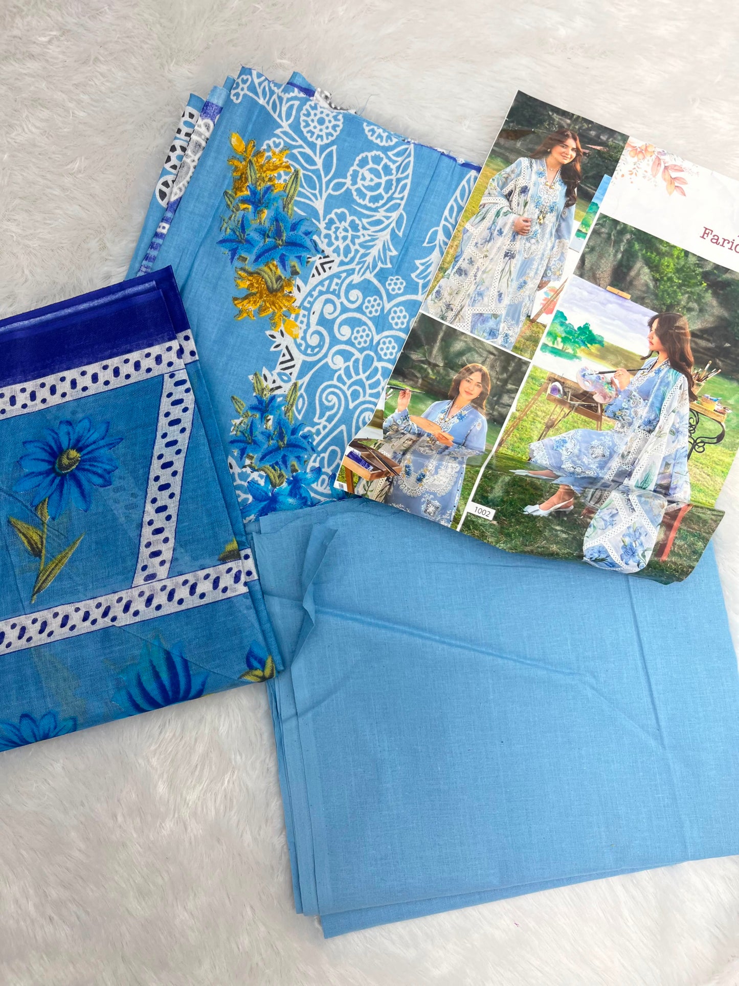 1016 Unstitched Casual Cotton Suit