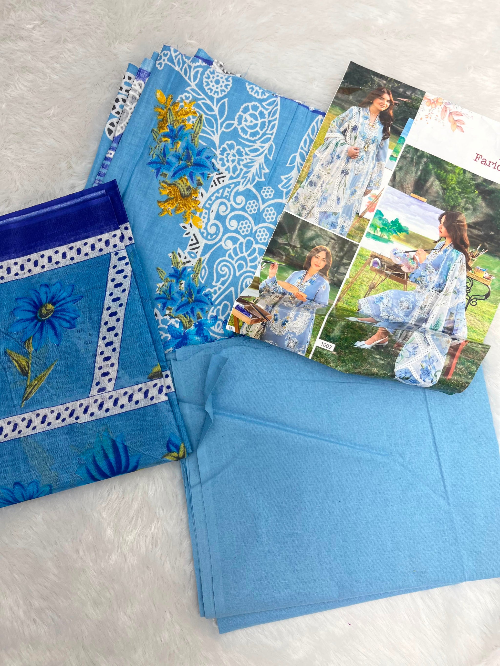 1016 Unstitched Casual Cotton Suit