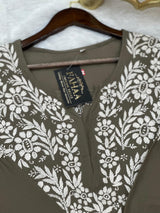 665 Lucknowi Palazzo Set - Gray