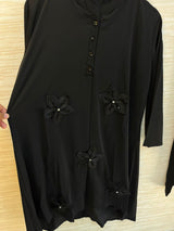 1202 Floral Patch Work Coord Set - Black