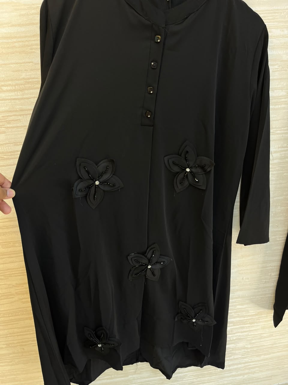 1202 Floral Patch Work Coord Set - Black