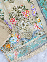 1449 Pakistani Embroidered Suit - Chiku