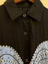 1190 Butterfly Linen Coord-Set - Black