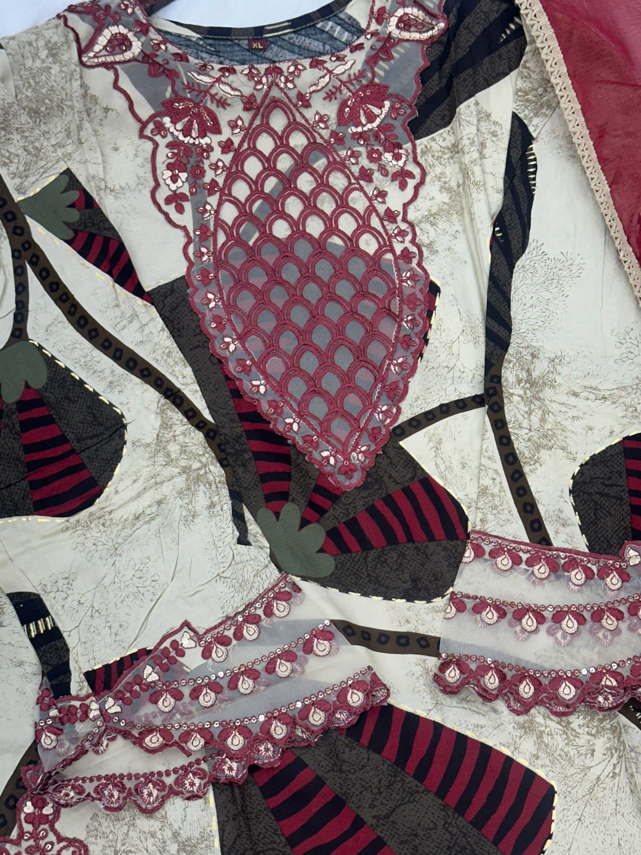 793 Readymade Pakistani Printed Coord-Set