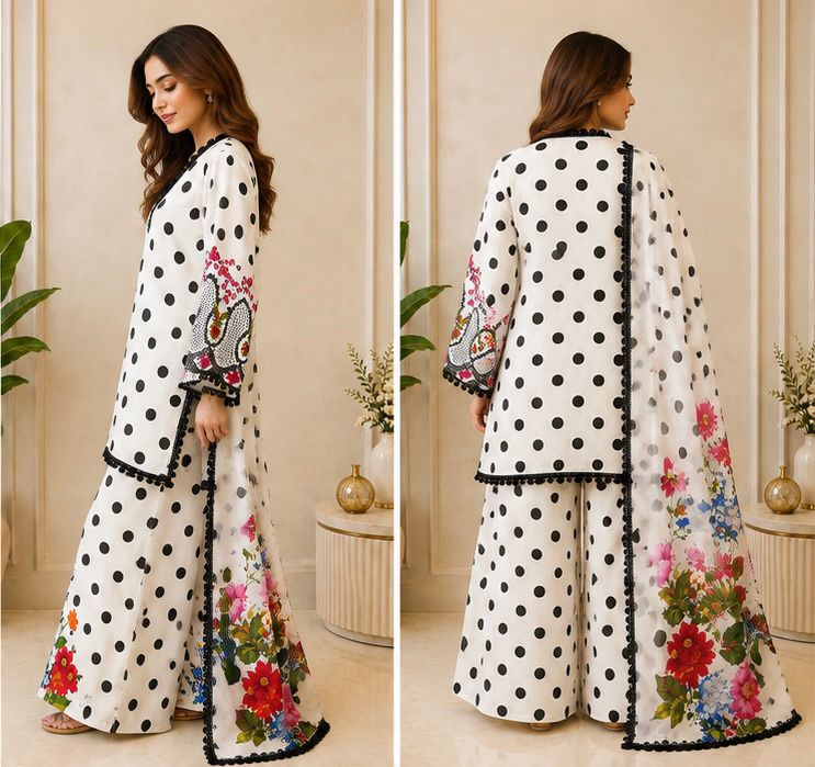 1355 Polka-Dot Floral Coordset