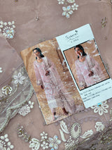 1438 Pakistani Unstitched Partywear - Pink
