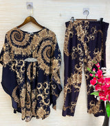 1201 Kaftan Coord Set - Royal Blue
