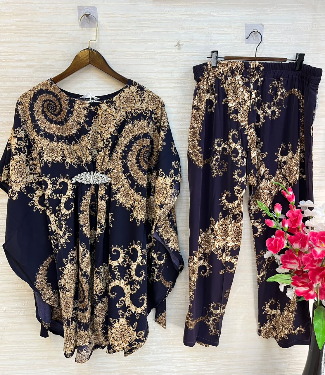 1201 Kaftan Coord Set - Royal Blue