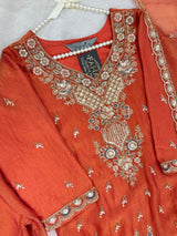 1426 Heavy Pakistani Partywear - Orange