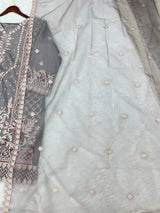 1143 Premium Pakistani Partywear - Grey