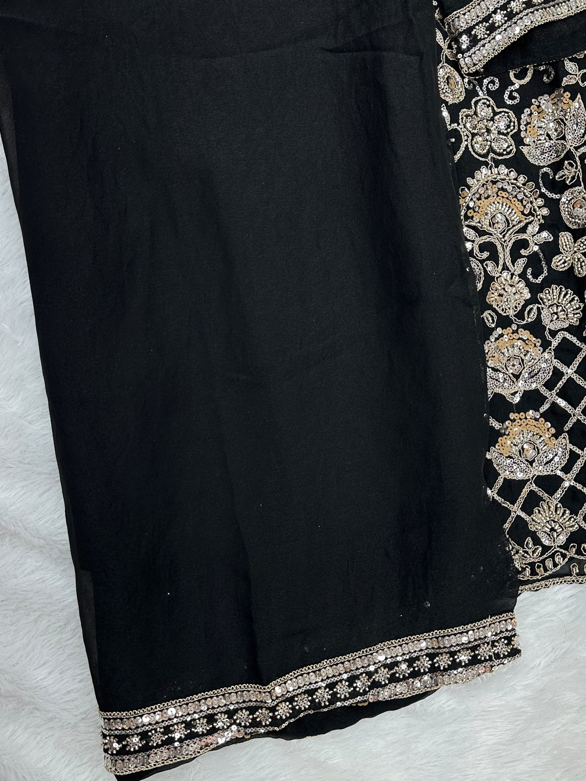 1427 Heavy Pakistani Partywear - Black
